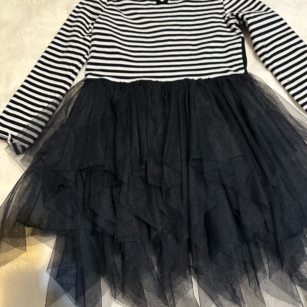 Girl’s Bonnie Jean Striped Cat Dress - Sz 5 - Picture 3 of 7